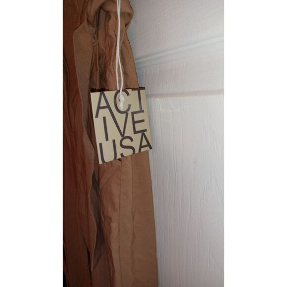 NWT Active USA Women's Large Brown High Waisted Paperbag pants - Picture 4 of 7